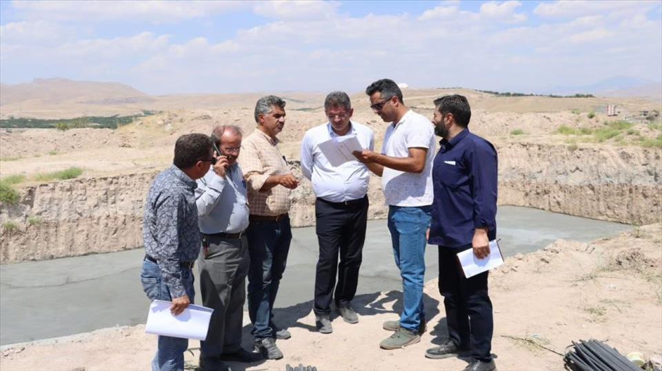 بازدید  دکتر شهرام مروتی شهردار مراغه  از عملیات بتن ریزی در مخزن هزار متر مکعبی  گلشن زهرا (س)